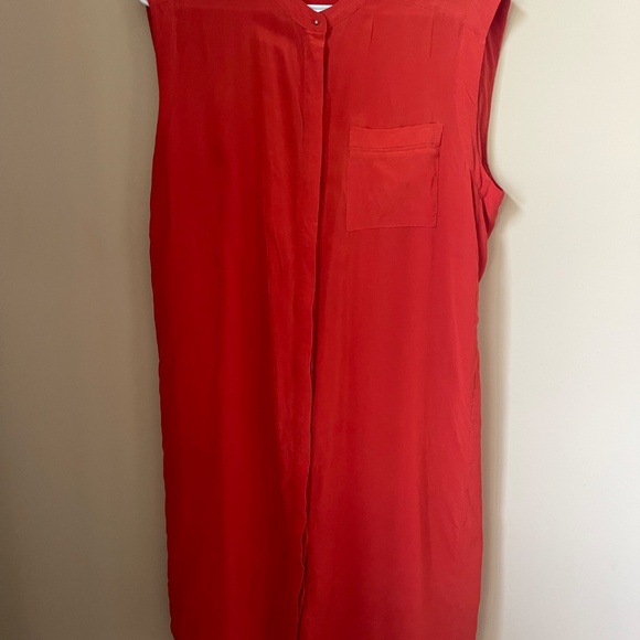 ALL SAINTS ORANGE SILK DRESS - Picture 3 of 5